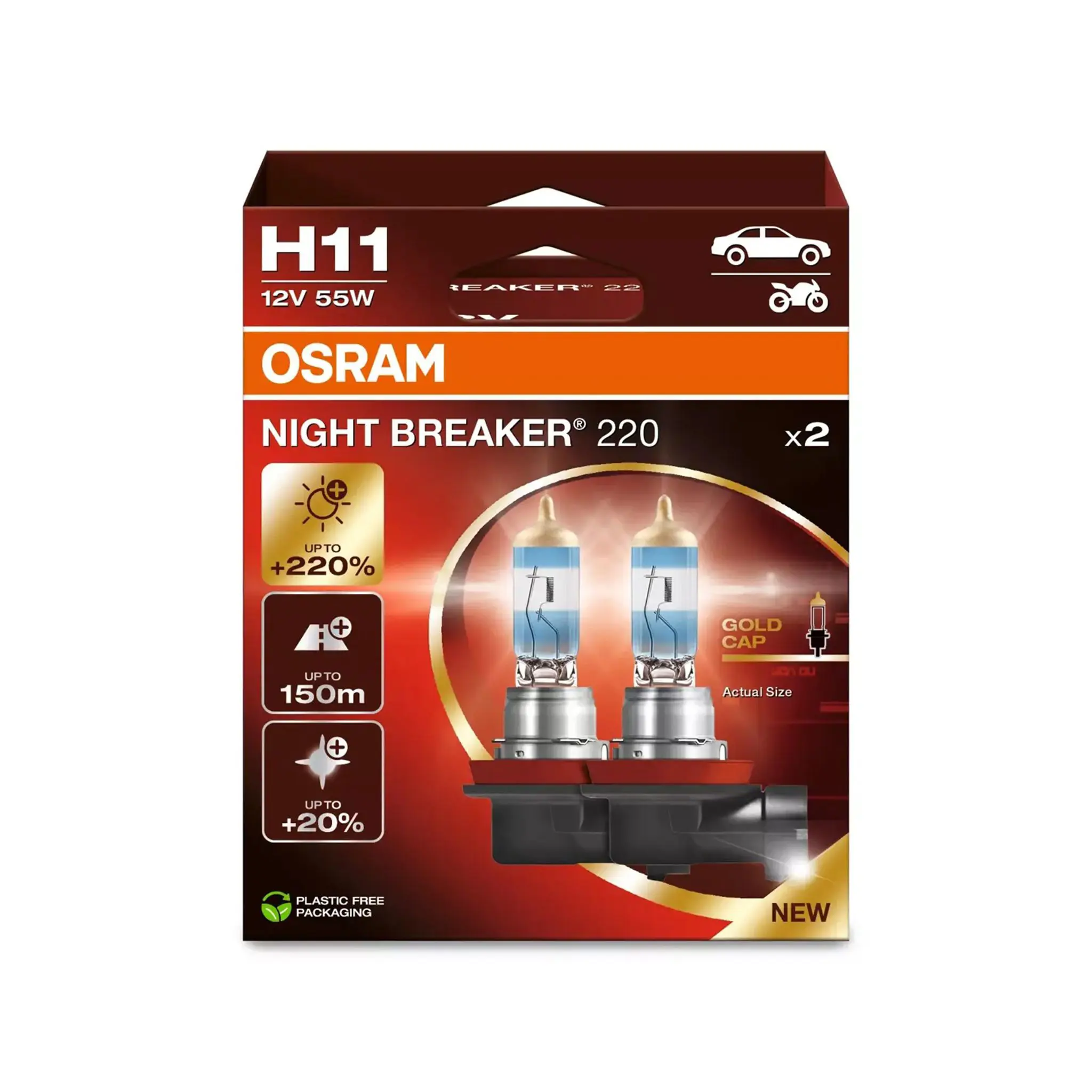 Halogeenipolttimo Osram Night Breaker , H11,