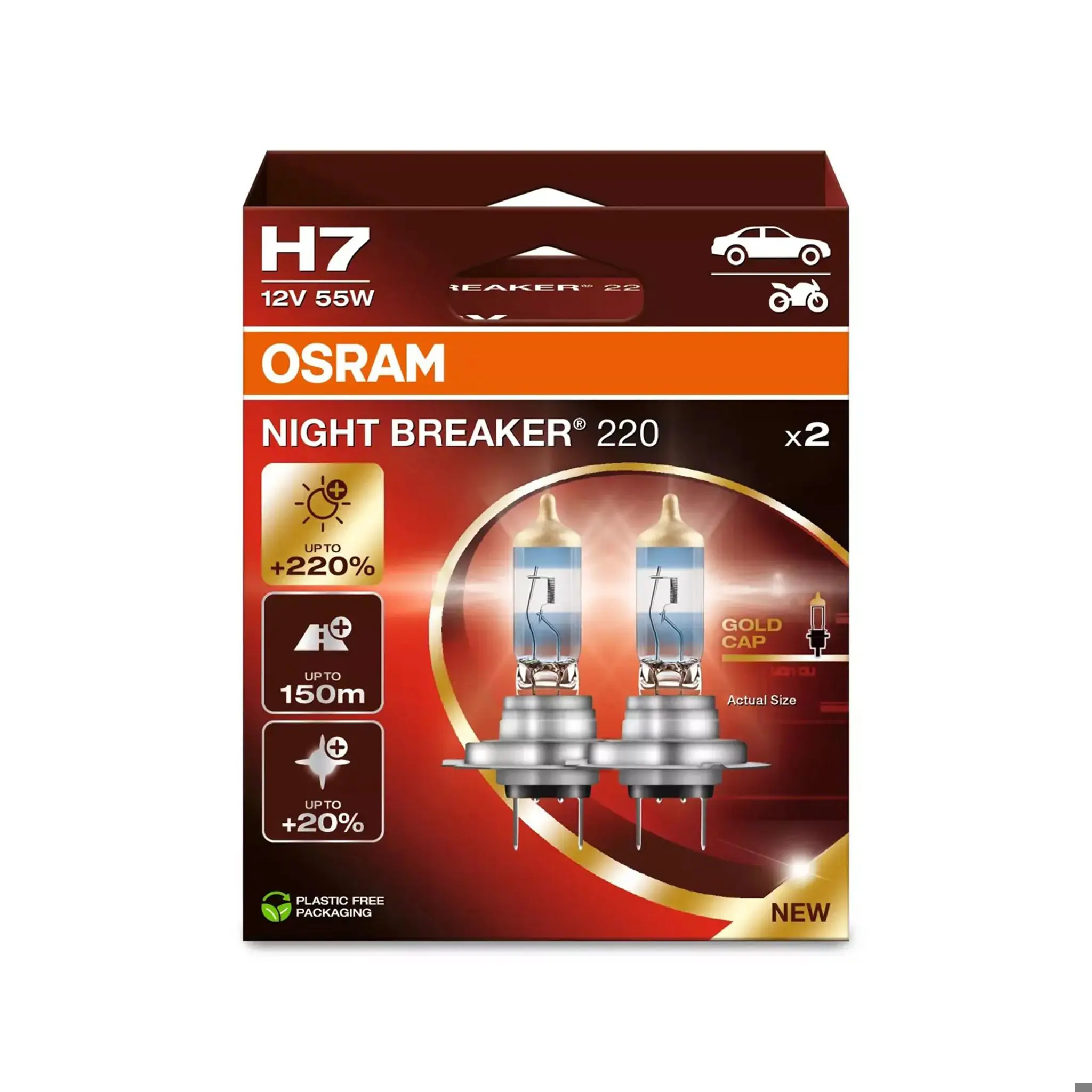 Halogeenipolttimo Osram Night Breaker , H7,